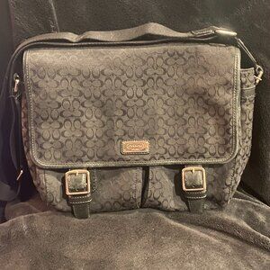 Coach Signature Black Messenger Bag